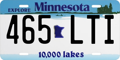 MN license plate 465LTI