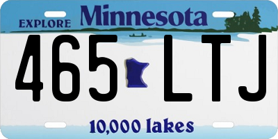 MN license plate 465LTJ