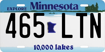 MN license plate 465LTN