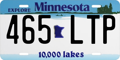 MN license plate 465LTP
