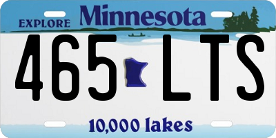 MN license plate 465LTS