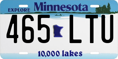 MN license plate 465LTU