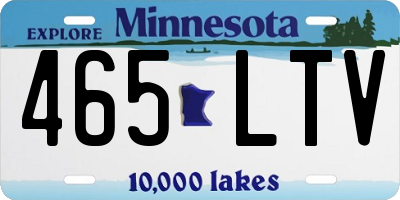 MN license plate 465LTV
