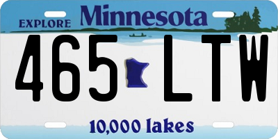 MN license plate 465LTW