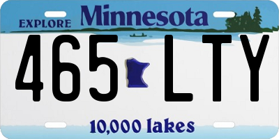 MN license plate 465LTY