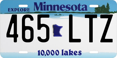 MN license plate 465LTZ