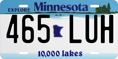 MN license plate 465LUH
