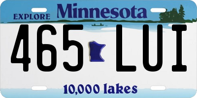 MN license plate 465LUI