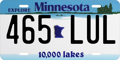 MN license plate 465LUL