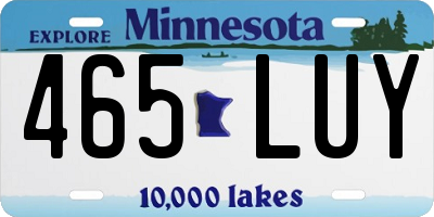 MN license plate 465LUY