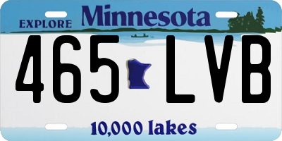 MN license plate 465LVB