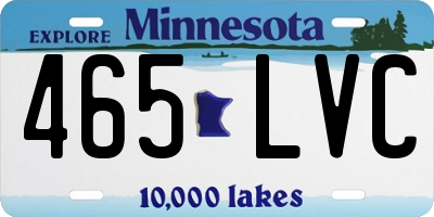 MN license plate 465LVC