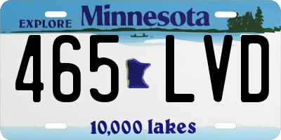 MN license plate 465LVD