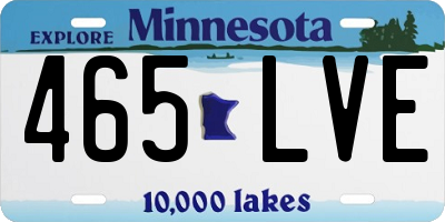 MN license plate 465LVE
