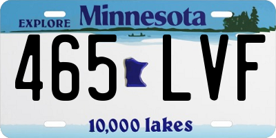 MN license plate 465LVF