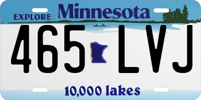MN license plate 465LVJ