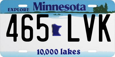 MN license plate 465LVK