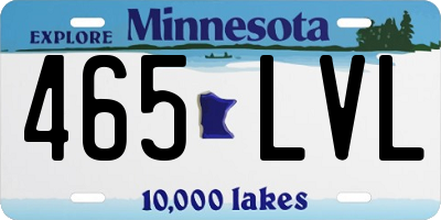 MN license plate 465LVL