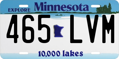 MN license plate 465LVM