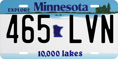 MN license plate 465LVN