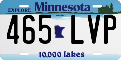MN license plate 465LVP