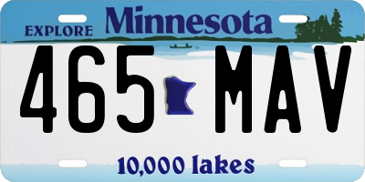 MN license plate 465MAV