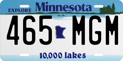 MN license plate 465MGM