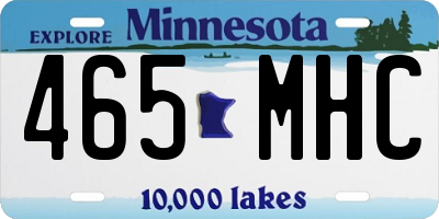 MN license plate 465MHC