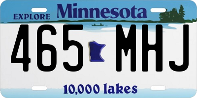 MN license plate 465MHJ