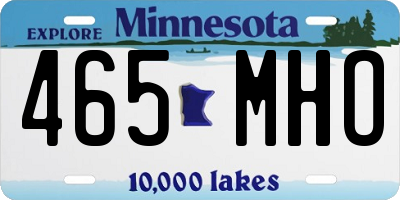 MN license plate 465MHO