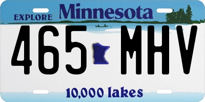 MN license plate 465MHV