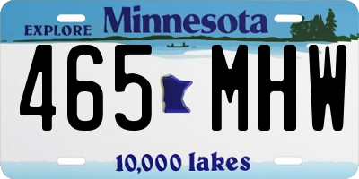 MN license plate 465MHW