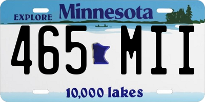MN license plate 465MII