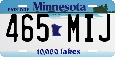 MN license plate 465MIJ