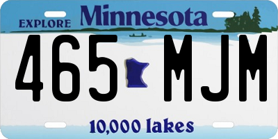 MN license plate 465MJM
