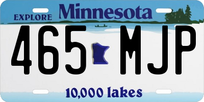 MN license plate 465MJP