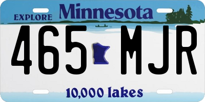 MN license plate 465MJR