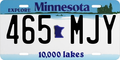 MN license plate 465MJY