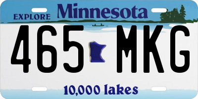 MN license plate 465MKG