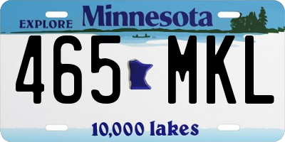MN license plate 465MKL
