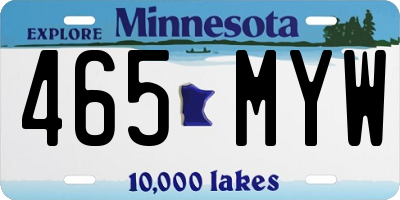 MN license plate 465MYW