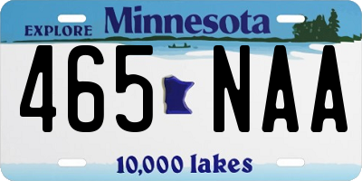 MN license plate 465NAA