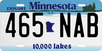 MN license plate 465NAB
