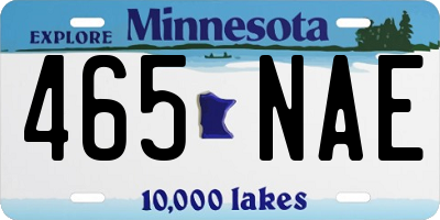 MN license plate 465NAE