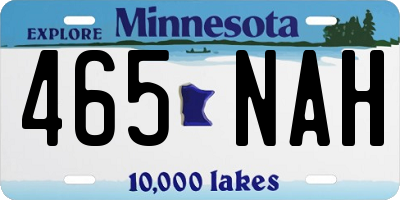 MN license plate 465NAH