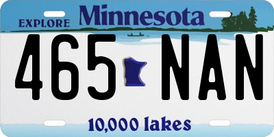 MN license plate 465NAN