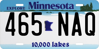 MN license plate 465NAQ