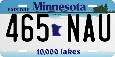 MN license plate 465NAU