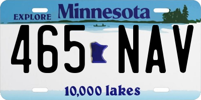 MN license plate 465NAV