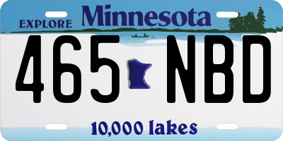 MN license plate 465NBD